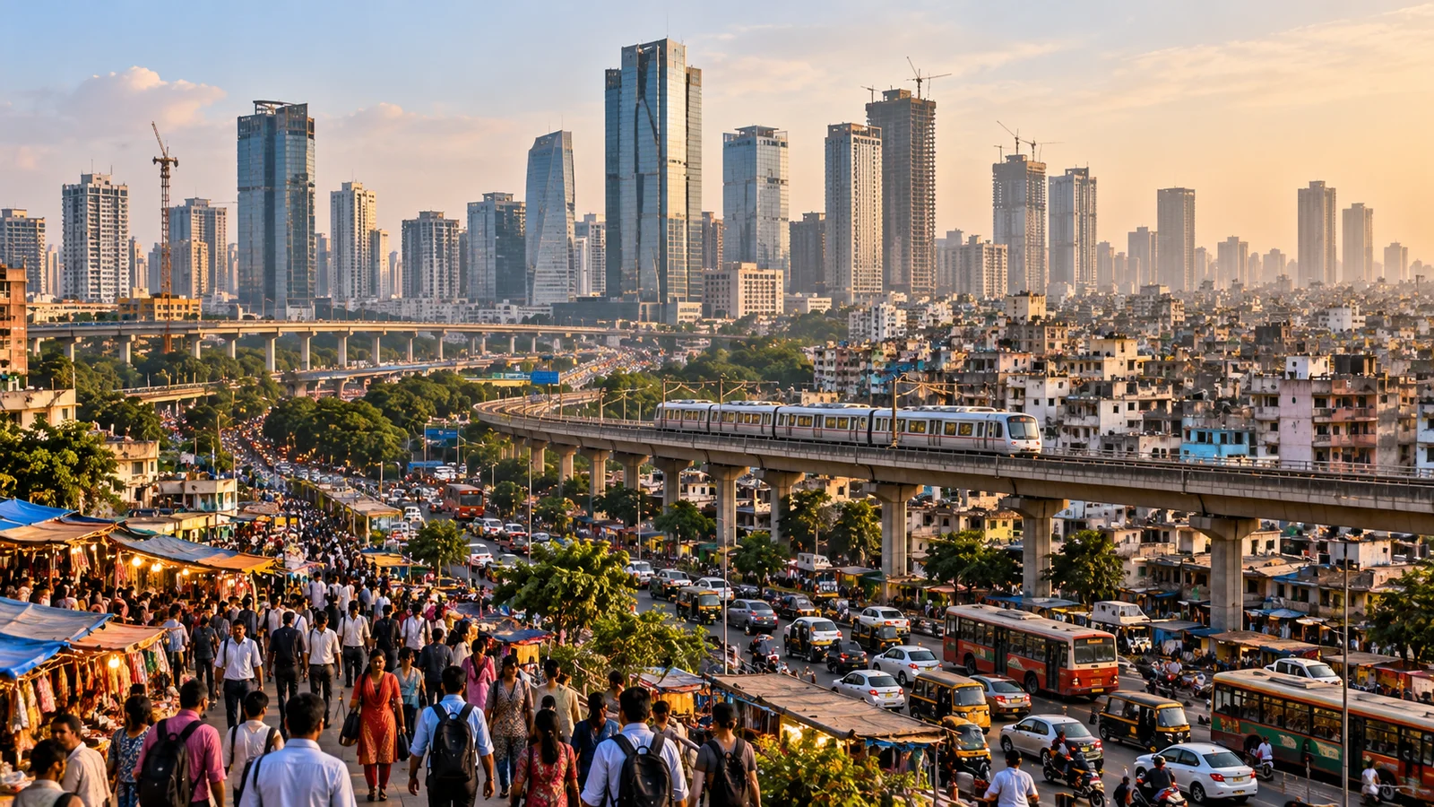 Golden-Hour Metropolis: Markets and Infrastructure